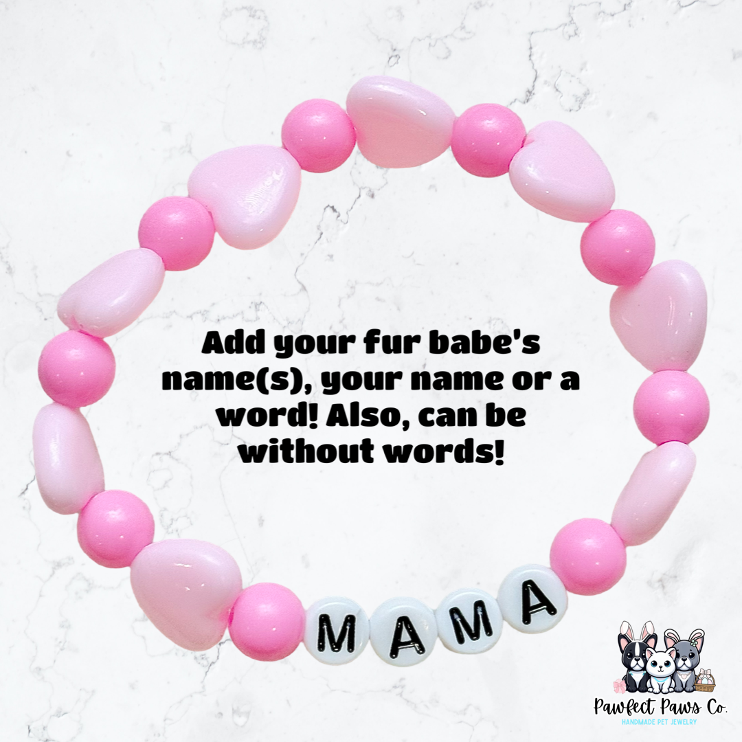Dog/Cat Mom Name or Word Beaded Bracelet!