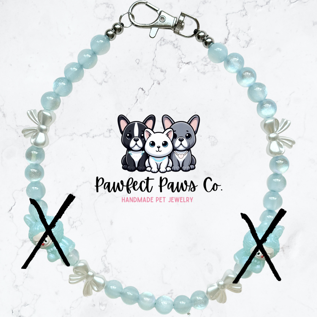 LaBujee Blue* Blue Labubu Custom Beaded Dog/Cat Necklace!