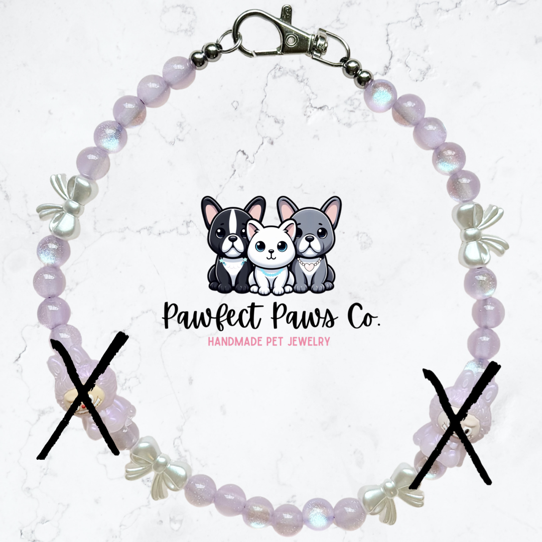 LaBujee Purple* Purple Labubu Custom Beaded Dog/Cat Necklace!