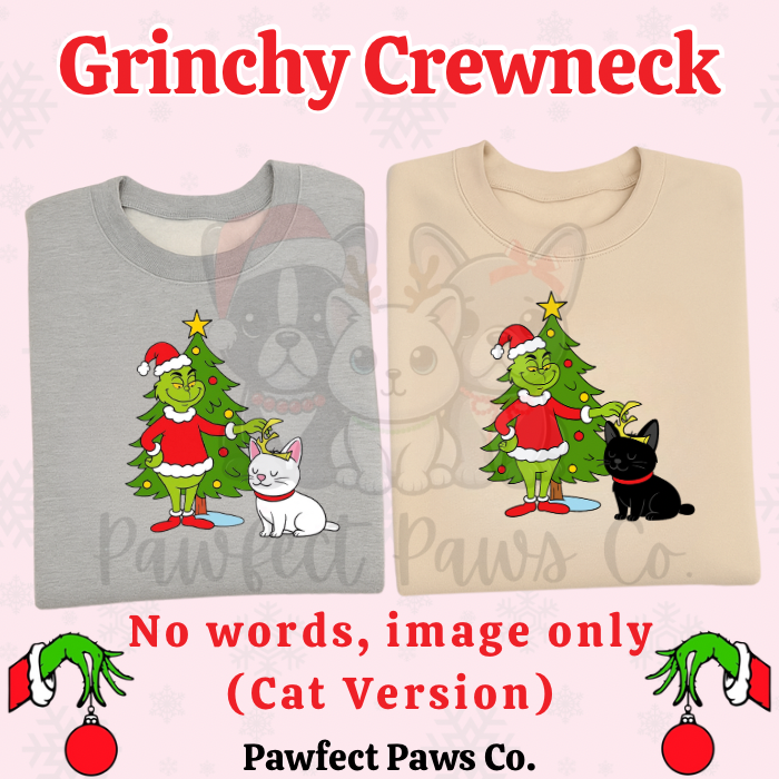 Grinch Holiday Cat Mama Crewneck