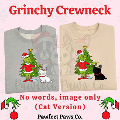 Grinch Holiday Cat Mama Crewneck