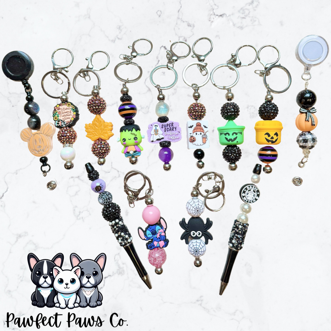 Luxury Spooky Beaded Pen, Keychain or Lanyard!