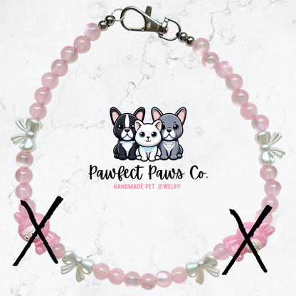 LaBujee Pink* Pink Labubu Custom Beaded Dog/Cat Necklace!