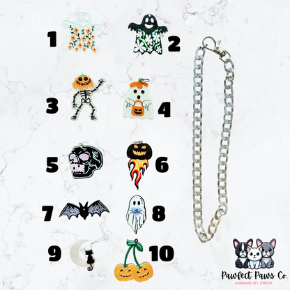 Cuban Link Silver Chain Dog/Cat Necklace!