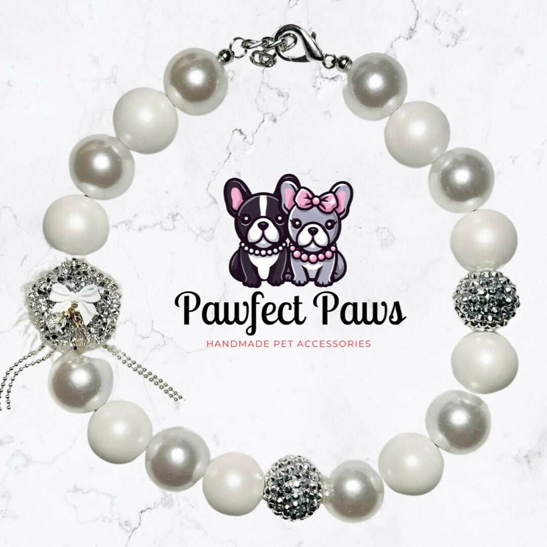 ¡Cásate conmigo*! ¡Collar para perro o gato con cuentas personalizado!