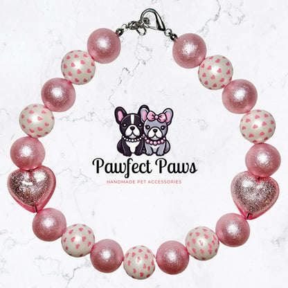 ¡Collar para perro o gato con cuentas personalizado Adore You*!