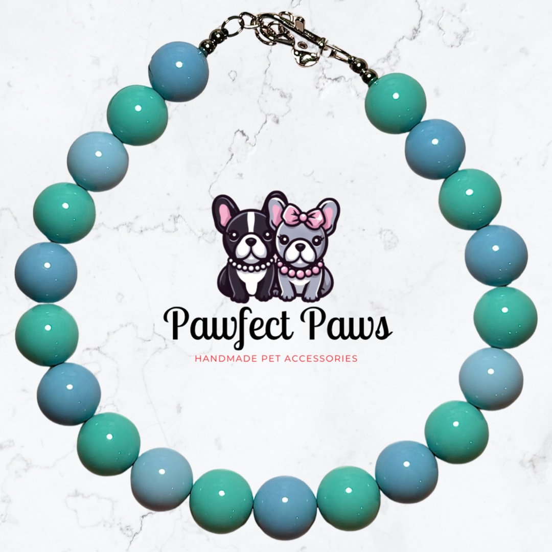 I’m Just Ken* Blue & Teal Barbie Day Custom Beaded Dog/Cat Collar Necklace!