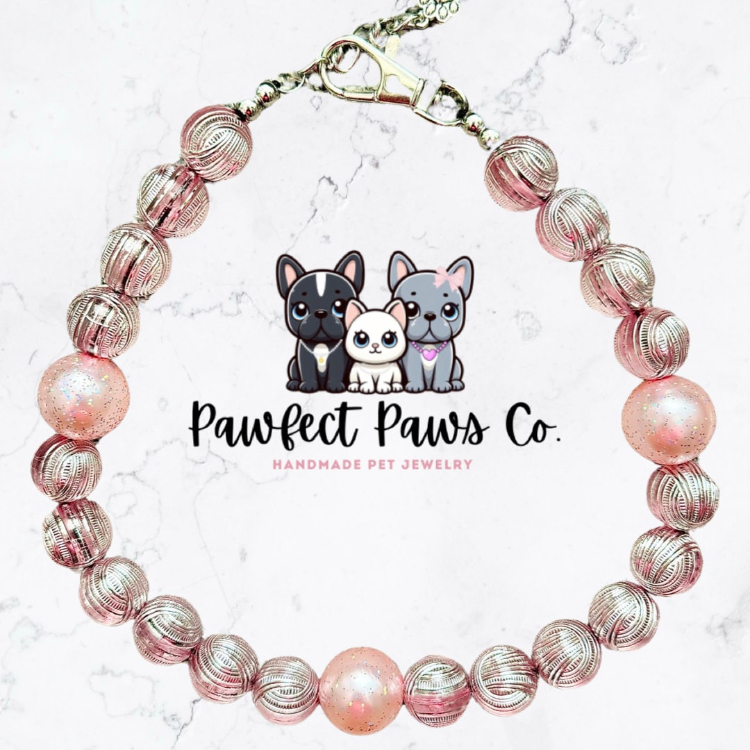 Pink Passion * Pink Sparkle Luxury Custom Beaded Dog/Cat Collar Necklace!