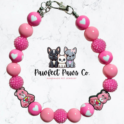 Cheer Bear* Custom Beaded Dog/Cat Collar Necklace!