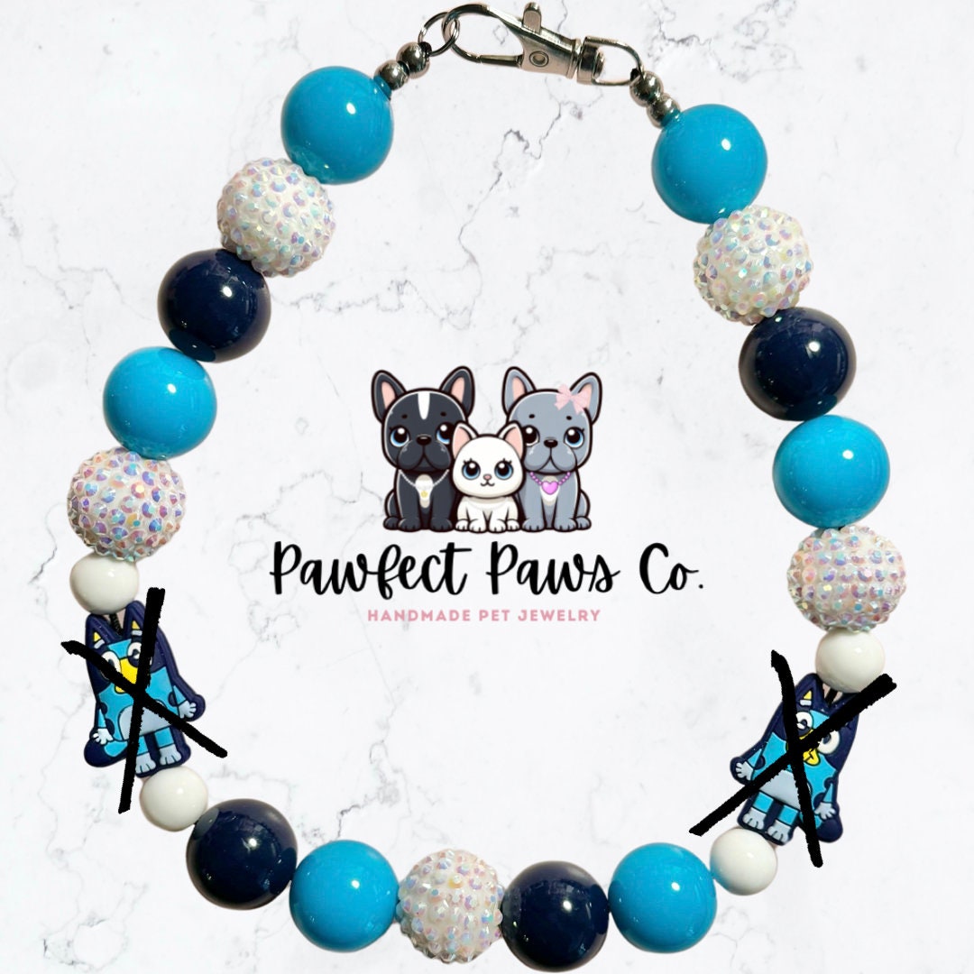 Bluey Love* Custom Beaded Dog/Cat Collar Necklace!