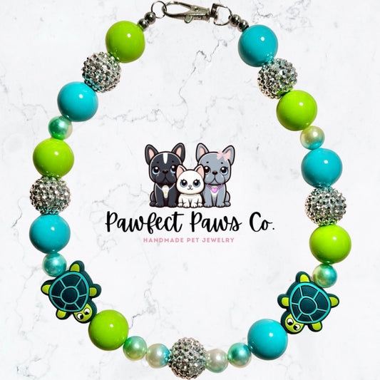 Turtle Tails* Custom Beaded Dog/Cat Collar Necklace!