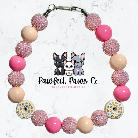 Donut Worry* Custom Beaded Dog/Cat Collar Necklace!