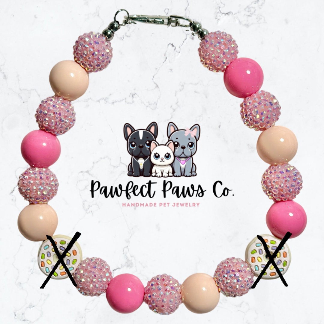 Donut Worry* Custom Beaded Dog/Cat Collar Necklace!