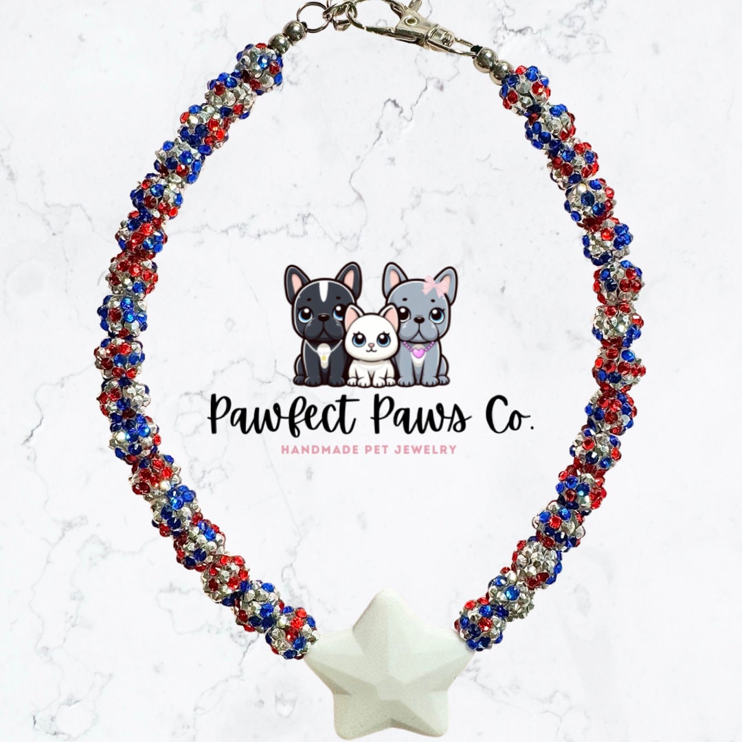 Firework* Custom Beaded Dog/Cat Collar Necklace!