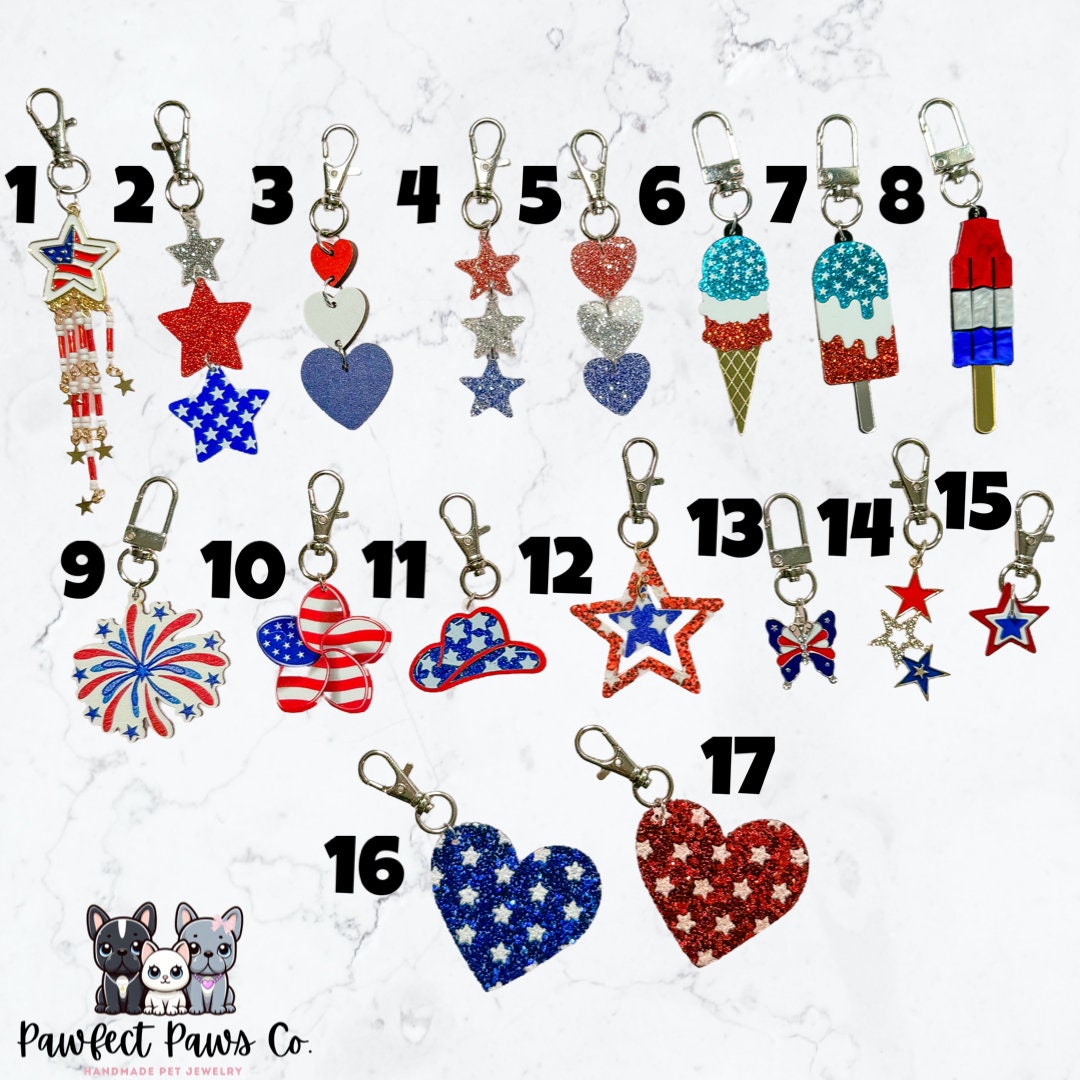 ADD ON: Independence Day Patriotic Hanging Charms/Pendants