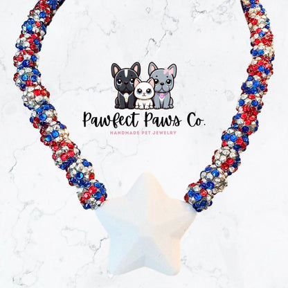 Firework* Custom Beaded Dog/Cat Collar Necklace!